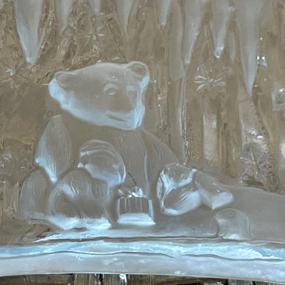 Set Of Two Crystal Polar  Bear And Cubs Sculpture Home Decor - Picture 10 of 15